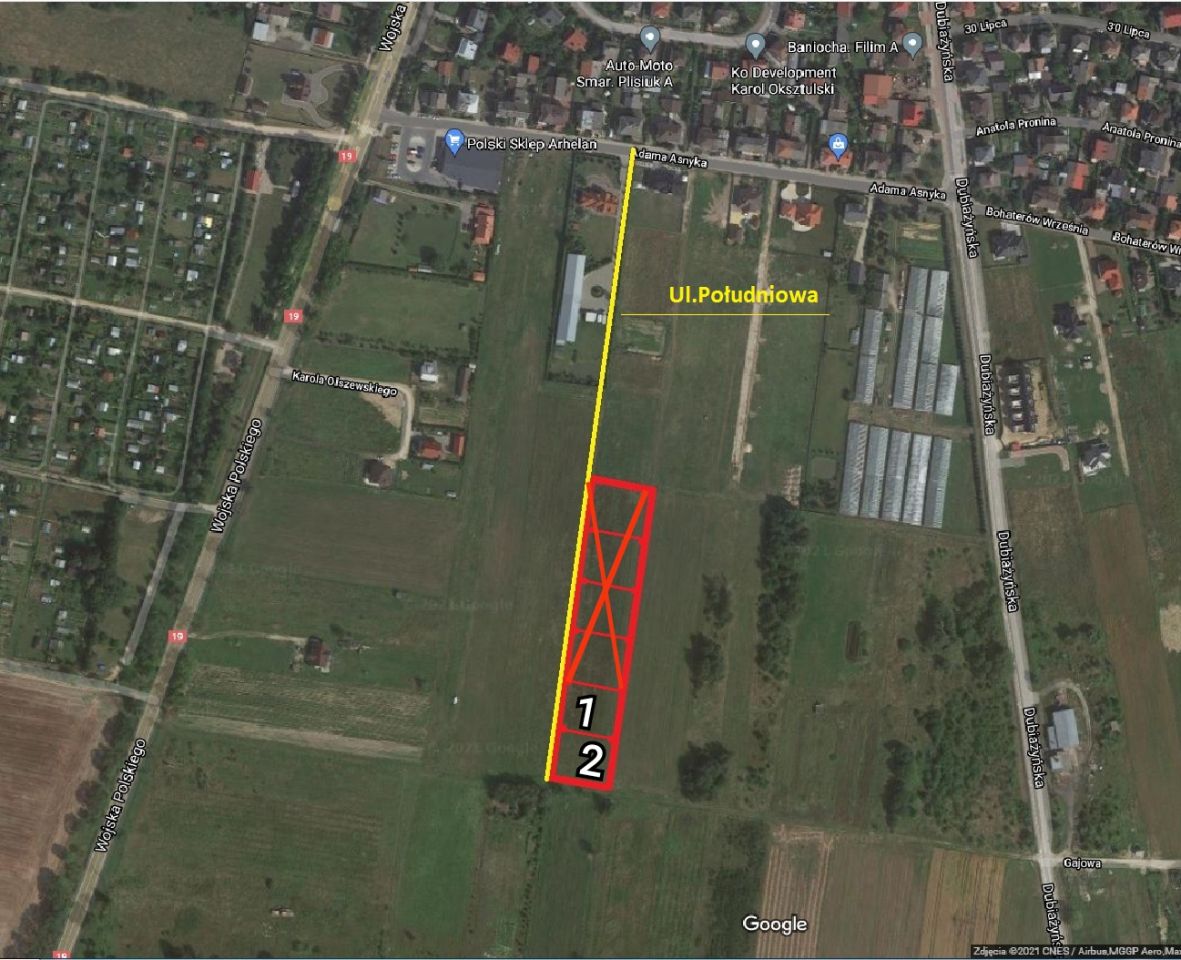 Działka budowlana Bielsk Podlaski Studziwody, ul. Południowa. Zdjęcie 1