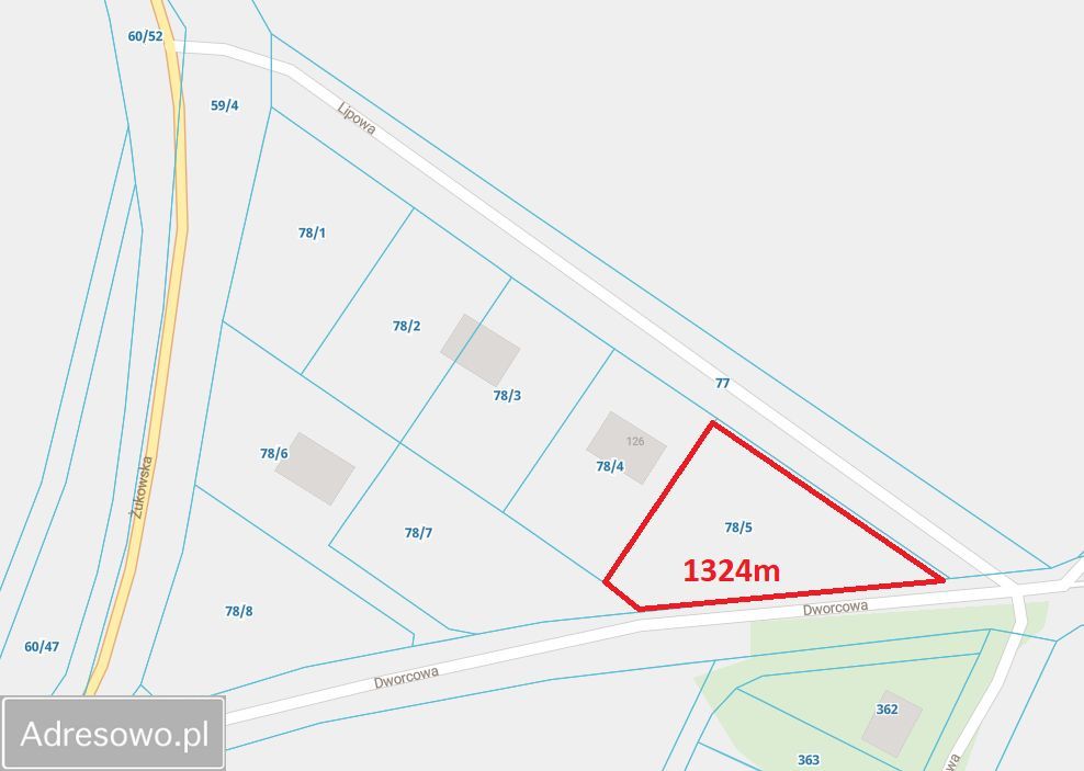 Działka budowlana Przyjaźń, ul. Lipowa