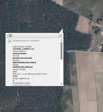 Działka leśna Chmieleń Wielki. Zdjęcie 1