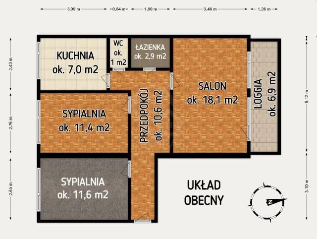 Mieszkanie 4-pokojowe Wrocław Psie Pole, ul. Oleska. Zdjęcie 6