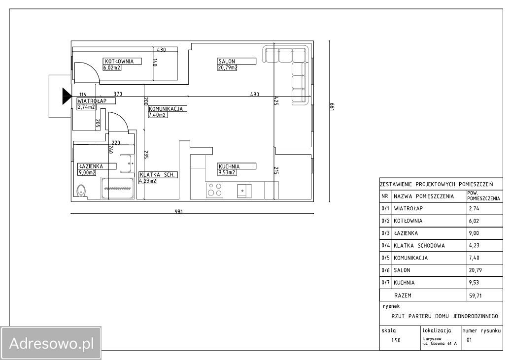 dom szeregowy, 4 pokoje Laryszów. Zdjęcie 17