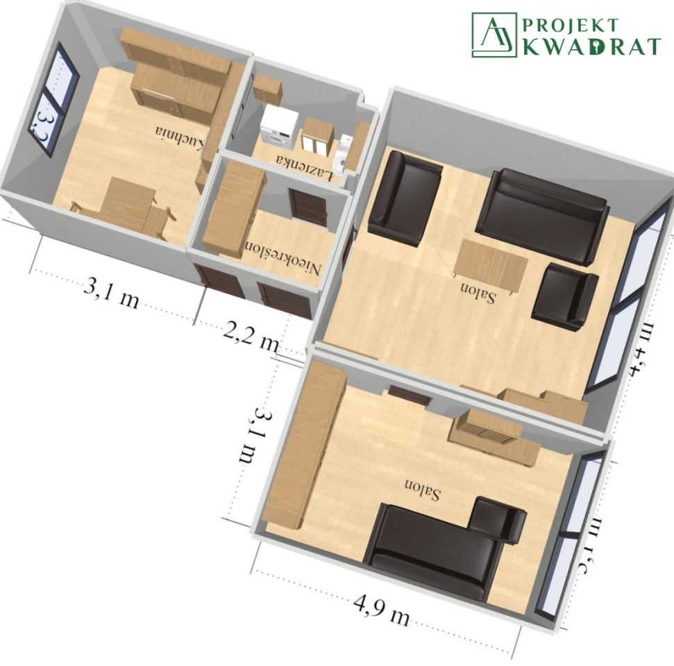 Mieszkanie 2-pokojowe Gliwice Łabędy, ul. Ludwika Waryńskiego. Zdjęcie 15