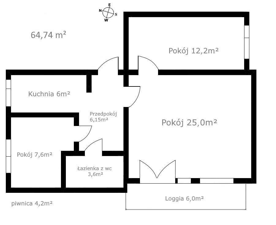 Mieszkanie 3-pokojowe Bydgoszcz Szwederowo, ul. Stanisława Leszczyńskiego. Zdjęcie 14