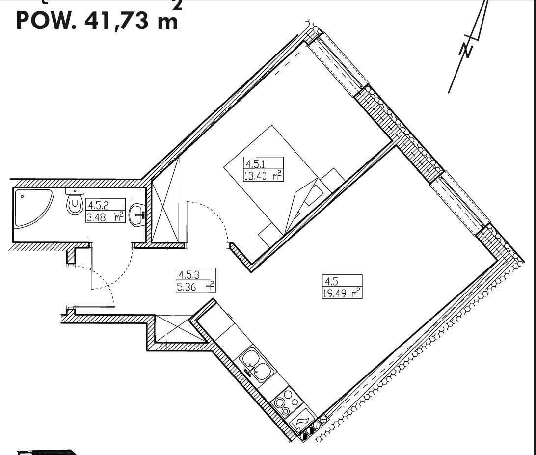 Mieszkanie 2-pokojowe Mława Centrum. Zdjęcie 2