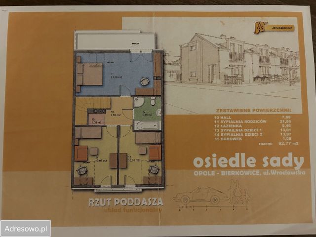 dom szeregowy, 4 pokoje Opole Bierkowice, os. Sady. Zdjęcie 1