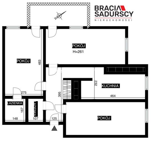Mieszkanie 3-pokojowe Kraków Krowodrza, ul. gen. Augusta Fieldorfa-Nila. Zdjęcie 18