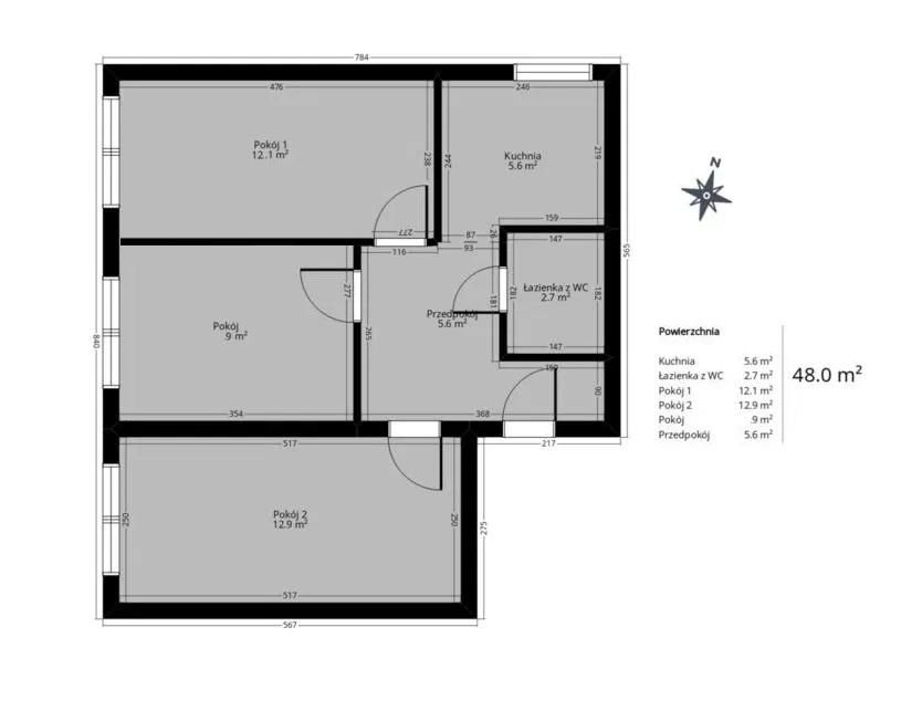 Mieszkanie 3-pokojowe Wrocław Krzyki, ul. Skwierzyńska. Zdjęcie 2