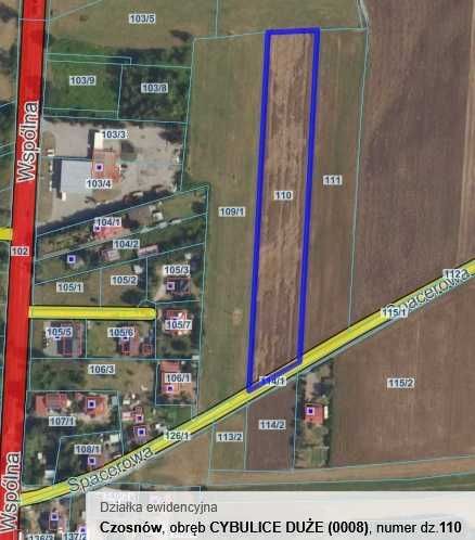 Działka budowlana Cybulice Duże. Zdjęcie 2