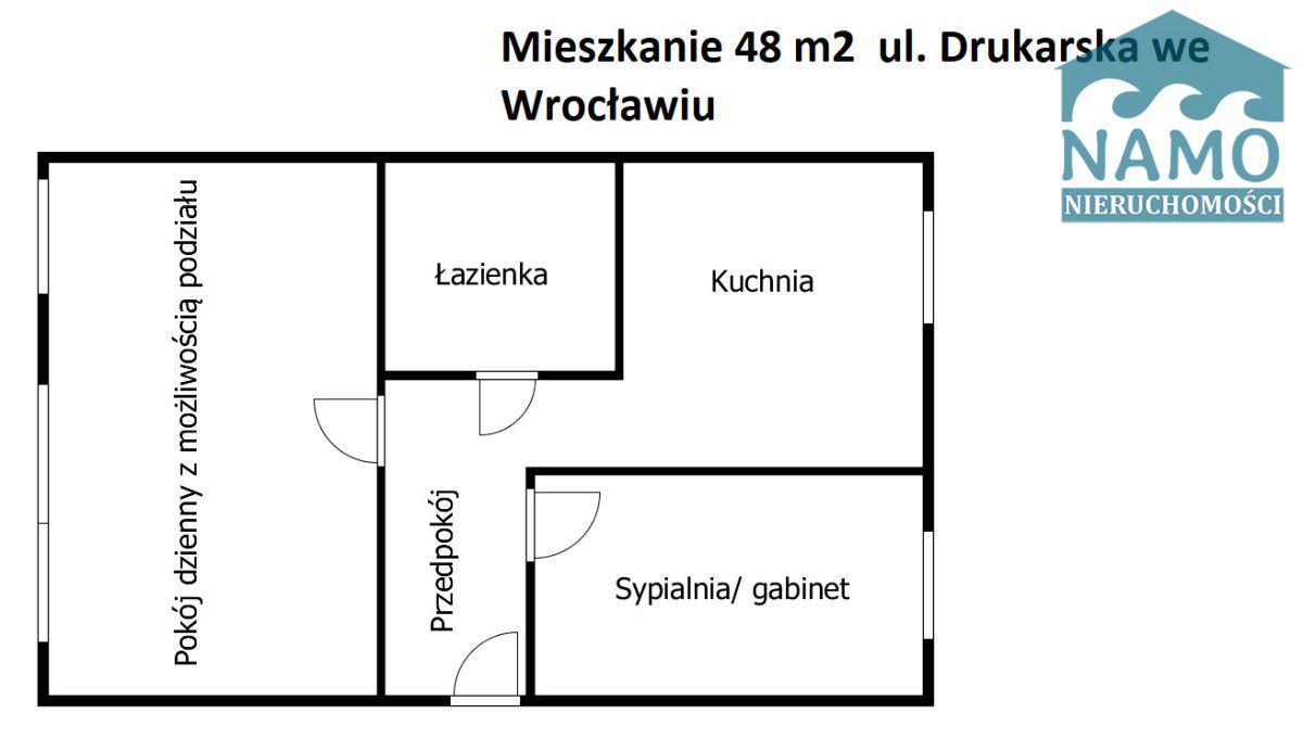 Mieszkanie 2-pokojowe Wrocław Krzyki, ul. Drukarska. Zdjęcie 9