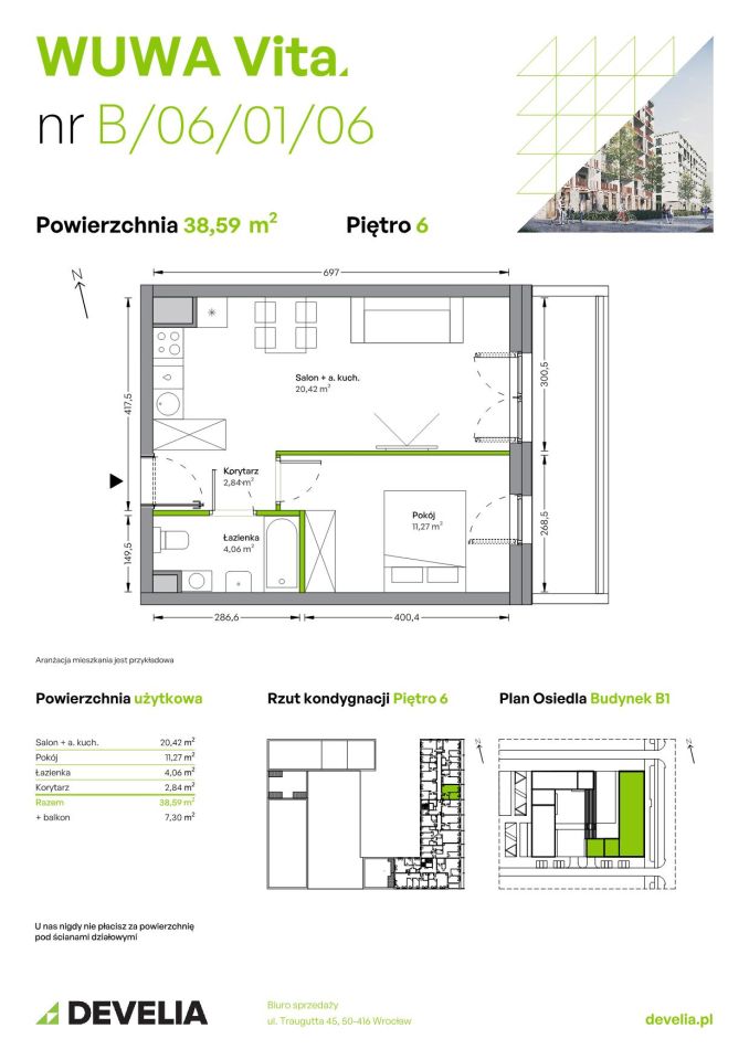Mieszkanie 2-pokojowe Wrocław Żerniki, ul. Tadeusza Brzozy. Zdjęcie 6