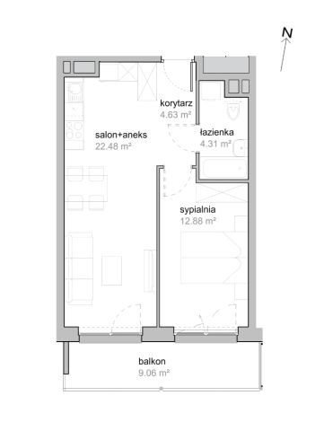 Mieszkanie 2-pokojowe Wrocław Tarnogaj, ul. Piękna. Zdjęcie 7