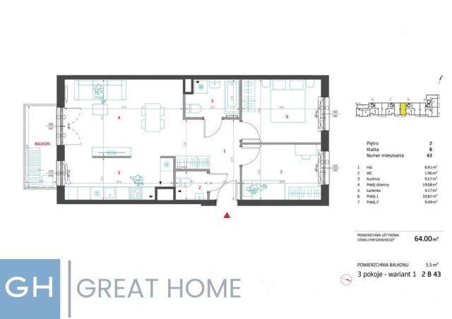 Mieszkanie 3-pokojowe Warszawa Targówek, ul. Oliwska. Zdjęcie 2