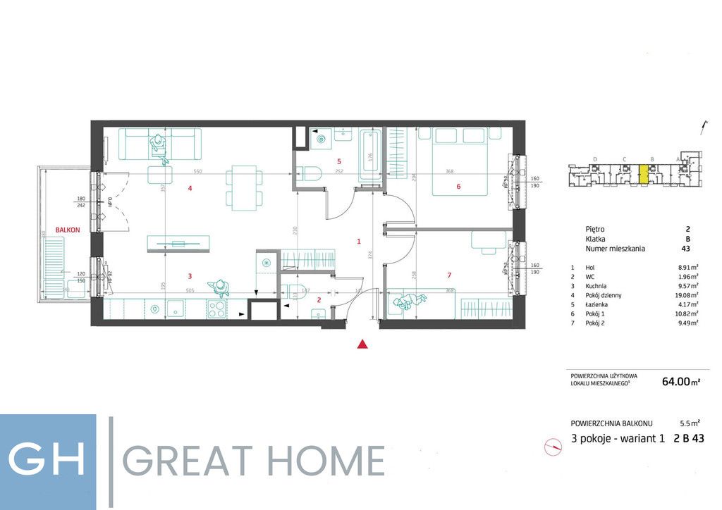 Mieszkanie 3-pokojowe Warszawa Targówek, ul. Oliwska. Zdjęcie 2