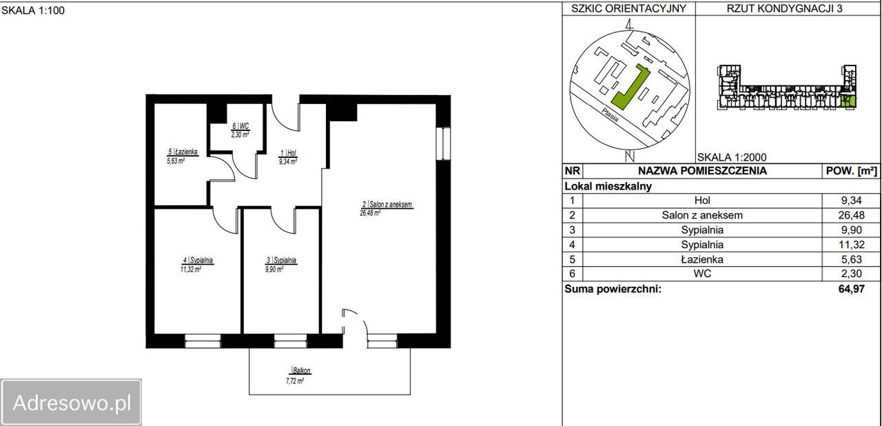 Mieszkanie 3-pokojowe Poznań Grunwald, ul. Ptasia. Zdjęcie 2