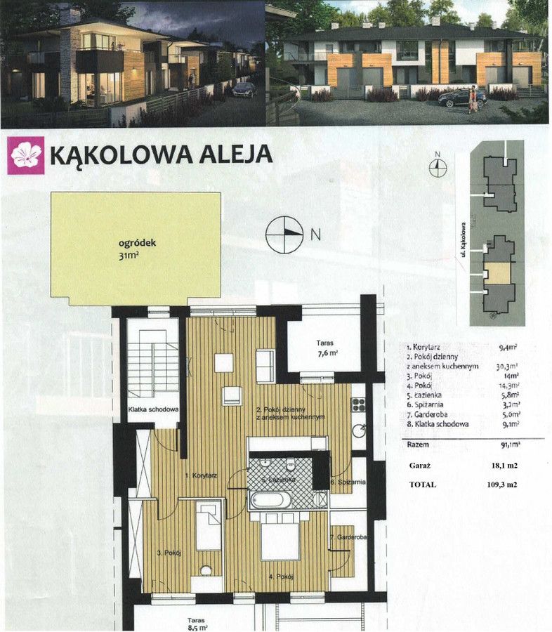 Mieszkanie 3-pokojowe Kolonia Brużyca, ul. Kąkolowa. Zdjęcie 33