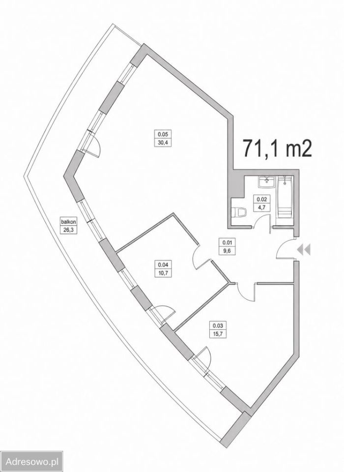 Mieszkanie 3-pokojowe Reda, ul. Morska. Zdjęcie 14
