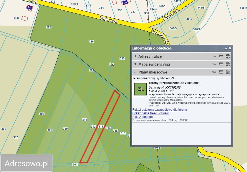 Działka leśna Sędziszów Małopolski Wolica Piaskowa. Zdjęcie 3