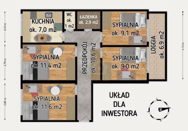Mieszkanie 4-pokojowe Wrocław Psie Pole, ul. Oleska. Zdjęcie 5