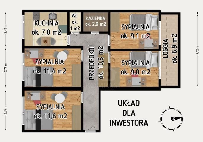 Mieszkanie 4-pokojowe Wrocław Psie Pole, ul. Oleska. Zdjęcie 5