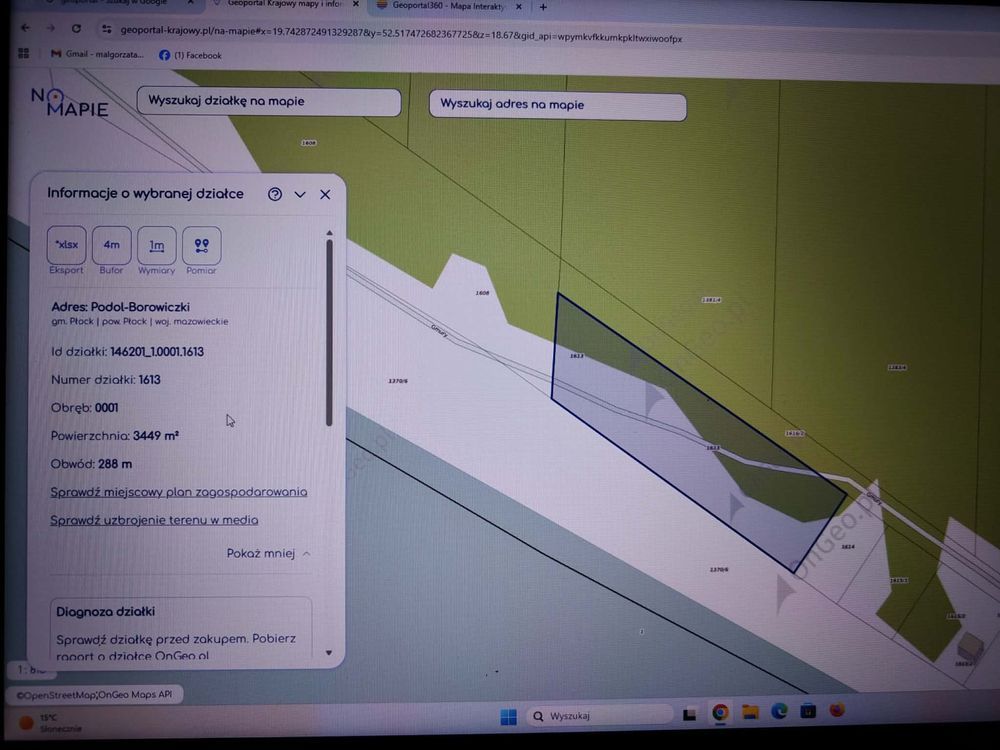 Działka rekreacyjna Płock Borowiczki-Cukrownia, ul. Gmury. Zdjęcie 1