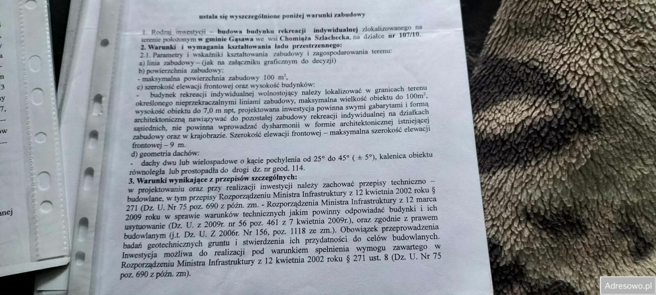 Działka budowlana Chomiąża Szlachecka. Zdjęcie 6