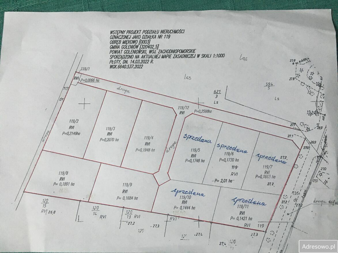 Działka budowlana Miękowo. Zdjęcie 5