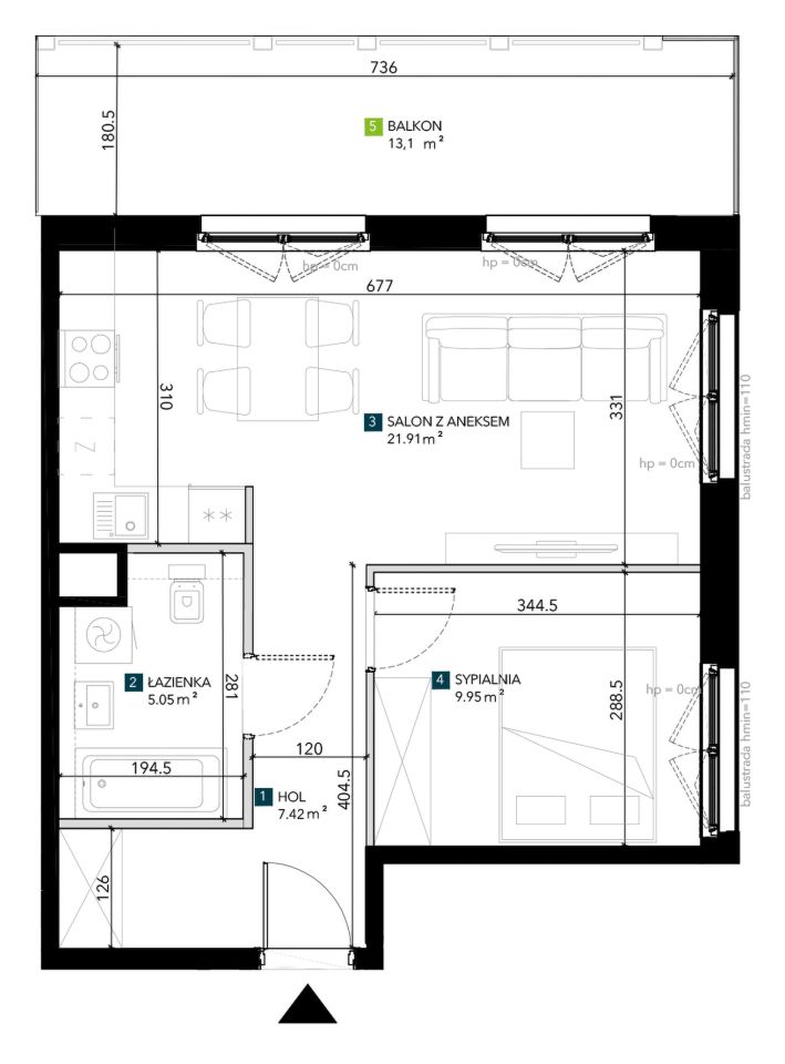 Mieszkanie 2-pokojowe Wrocław Krzyki, ul. Świeradowska. Zdjęcie 5