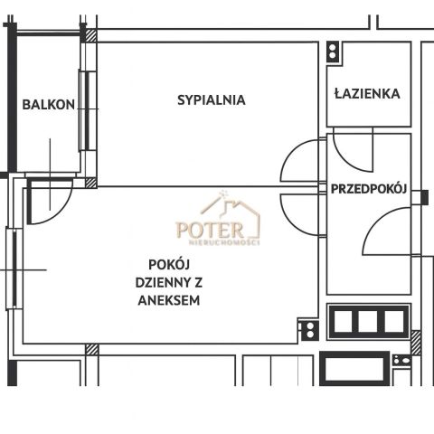 Mieszkanie 2-pokojowe Wrocław Krzyki. Zdjęcie 12