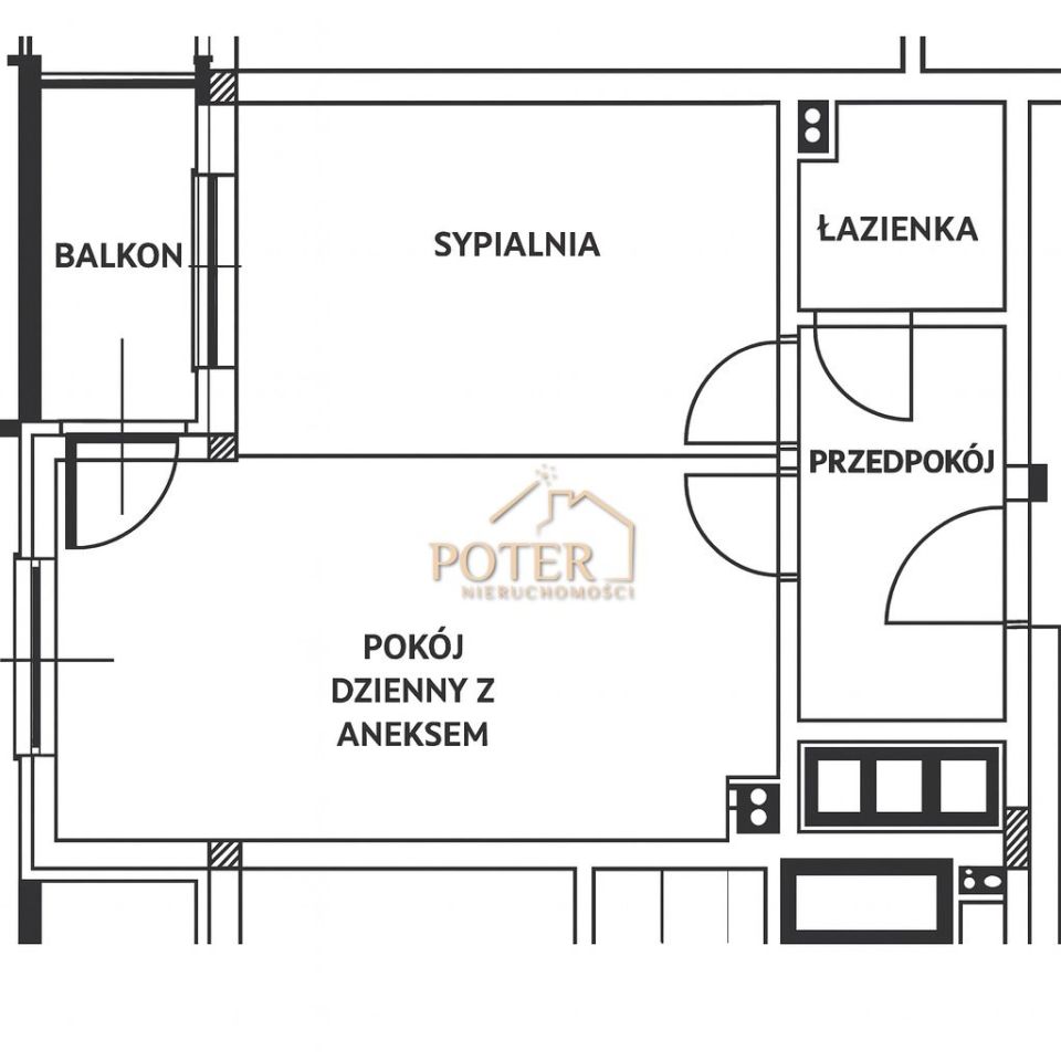 Mieszkanie 2-pokojowe Wrocław Krzyki. Zdjęcie 12