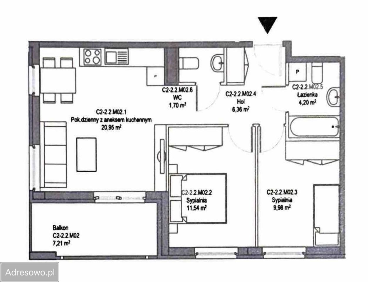 Mieszkanie 3-pokojowe Gdańsk Jasień, ul. Lawendowe Wzgórze. Zdjęcie 12