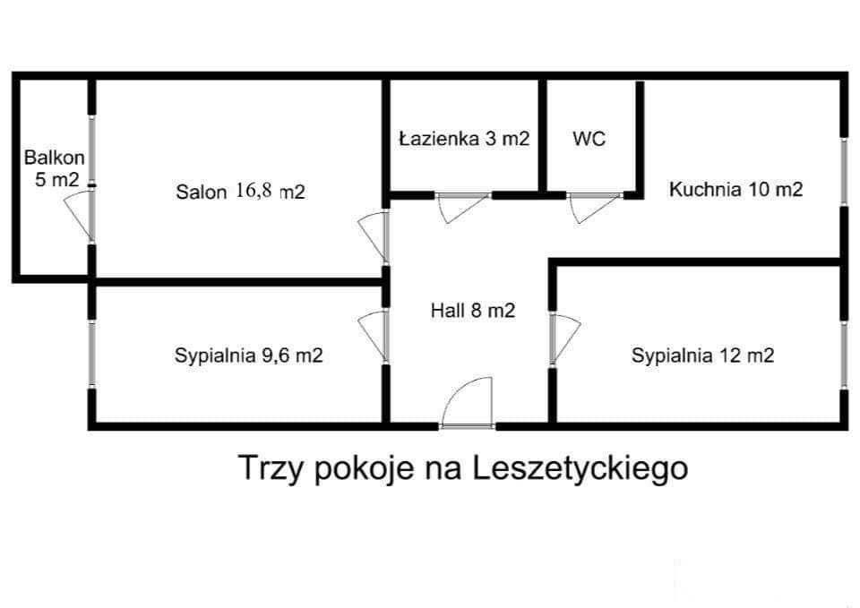 Mieszkanie 3-pokojowe Lublin Czechów, ul. Teodora Leszetyckiego. Zdjęcie 6