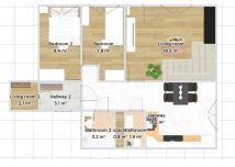 Mieszkanie 3-pokojowe Ostrowiec Świętokrzyski, os. Pułanki. Zdjęcie 1