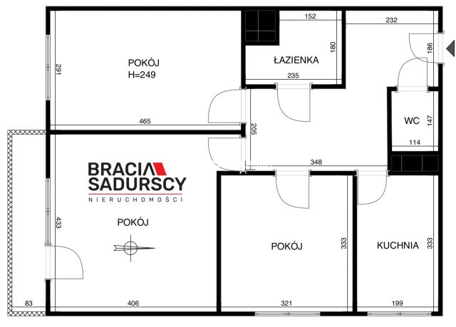 Mieszkanie 3-pokojowe Kraków Dębniki, ul. gen. Stefana Grota-Roweckiego. Zdjęcie 22