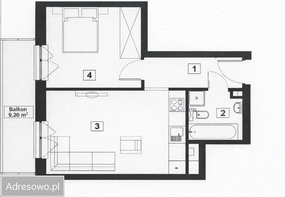 Mieszkanie 2-pokojowe Wrocław Maślice, ul. Bogatyńska. Zdjęcie 2