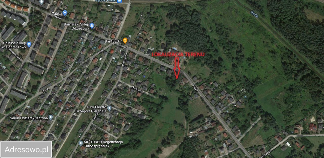 Działka budowlana Rybnik Ligota, ul. Wolna