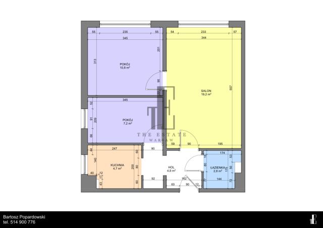 Mieszkanie 3-pokojowe Warszawa Bielany. Zdjęcie 11