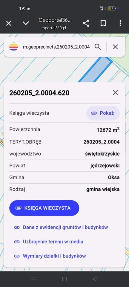 Działka budowlana Oksa, ul. Kościelna. Zdjęcie 1