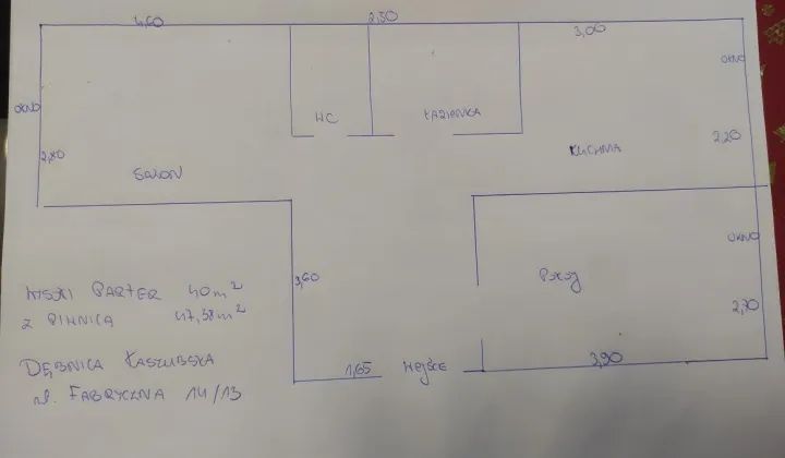 Mieszkanie 2-pokojowe Dębnica Kaszubska, ul. Fabryczna