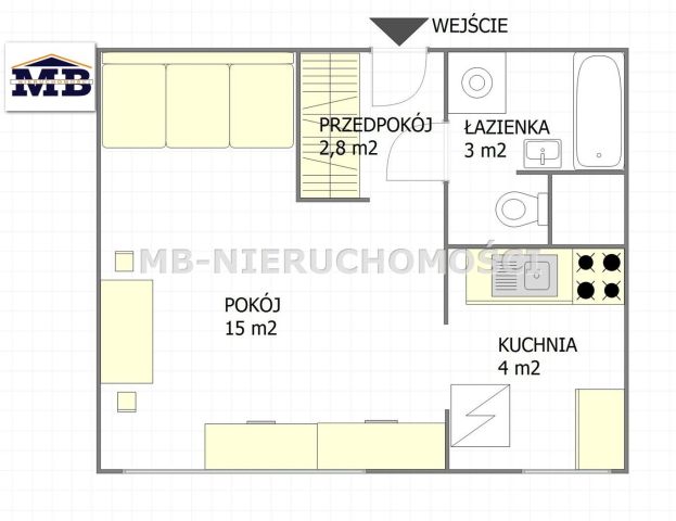 Mieszkanie 1-pokojowe Olsztyn Kormoran, ul. Kardynała Stefana Wyszyńskiego. Zdjęcie 12