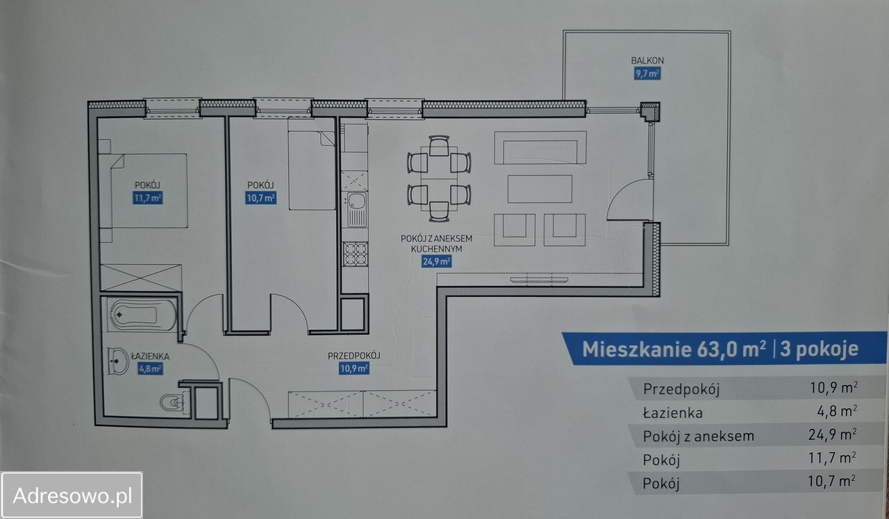 Mieszkanie 3-pokojowe Kraków Górka Narodowa, ul. Kuźnicy Kołłątajowskiej. Zdjęcie 20