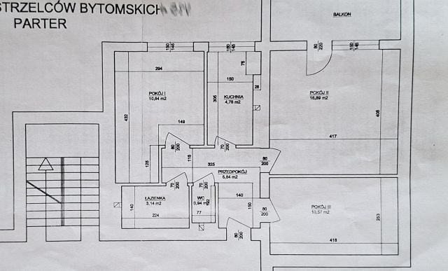 Mieszkanie 3-pokojowe Bytom Śródmieście, ul. Strzelców Bytomskich. Zdjęcie 18