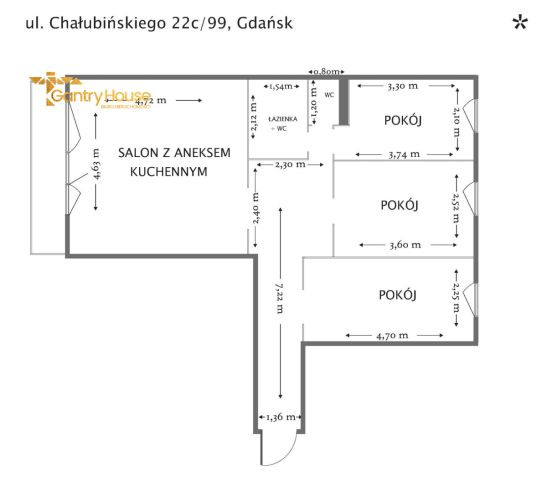 Mieszkanie 4-pokojowe Gdańsk Chełm, ul. Tytusa Chałubińskiego. Zdjęcie 19
