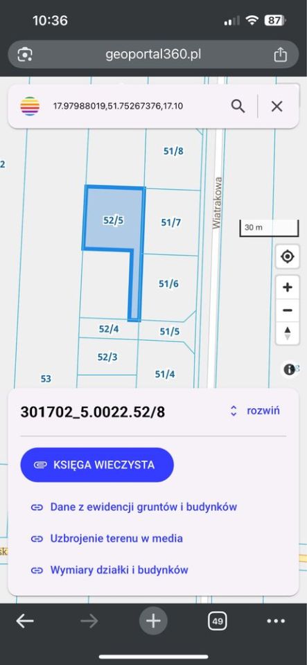 Działka budowlana Trkusów, ul. Wiatrakowa. Zdjęcie 3