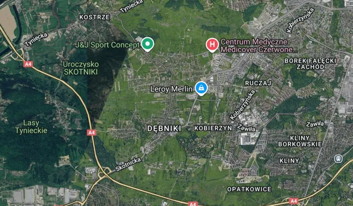 Działka budowlana Kraków Skotniki, ul. Szymona Szymonowica