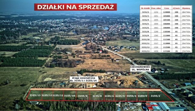 Działka budowlana Ciechanowiec, ul. Wspólna. Zdjęcie 1