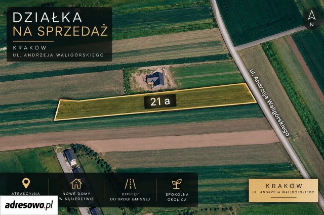 Działka budowlana Kraków Nowa Huta, ul. Andrzeja Waligórskiego. Zdjęcie 1