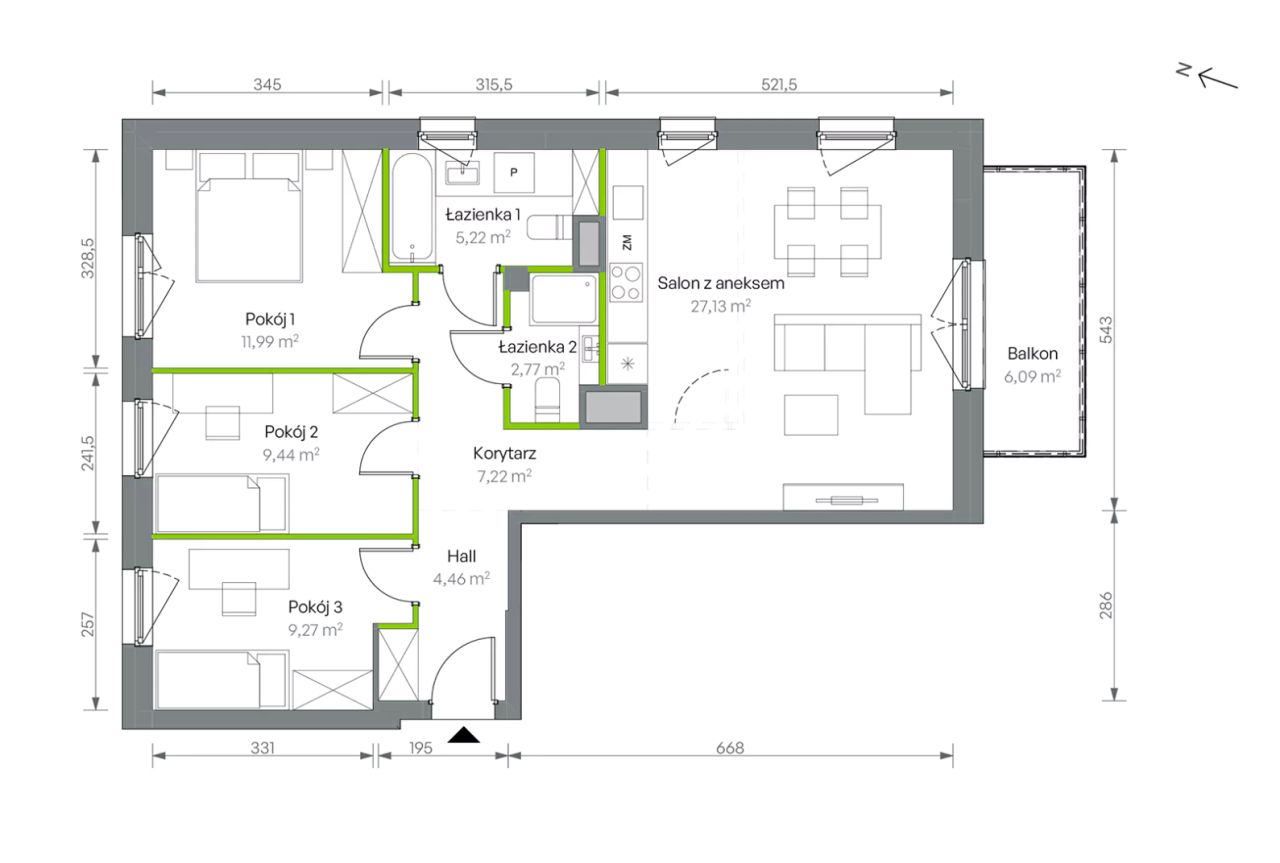 Mieszkanie 4-pokojowe Warszawa Targówek, ul. Oliwska. Zdjęcie 16
