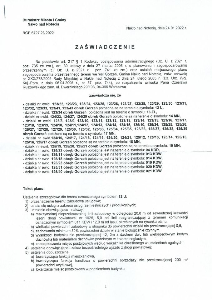 Działka budowlana Gorzeń. Zdjęcie 3