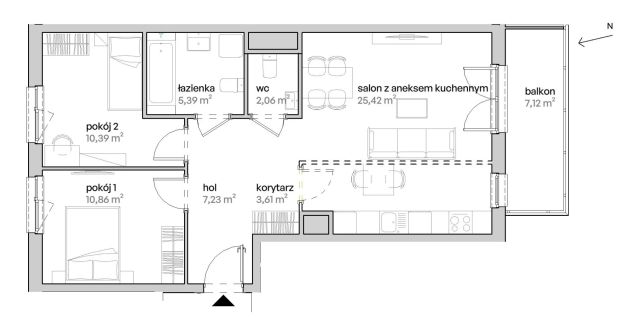Mieszkanie 3-pokojowe Poznań Starołęka, ul. Unii Lubelskiej. Zdjęcie 7