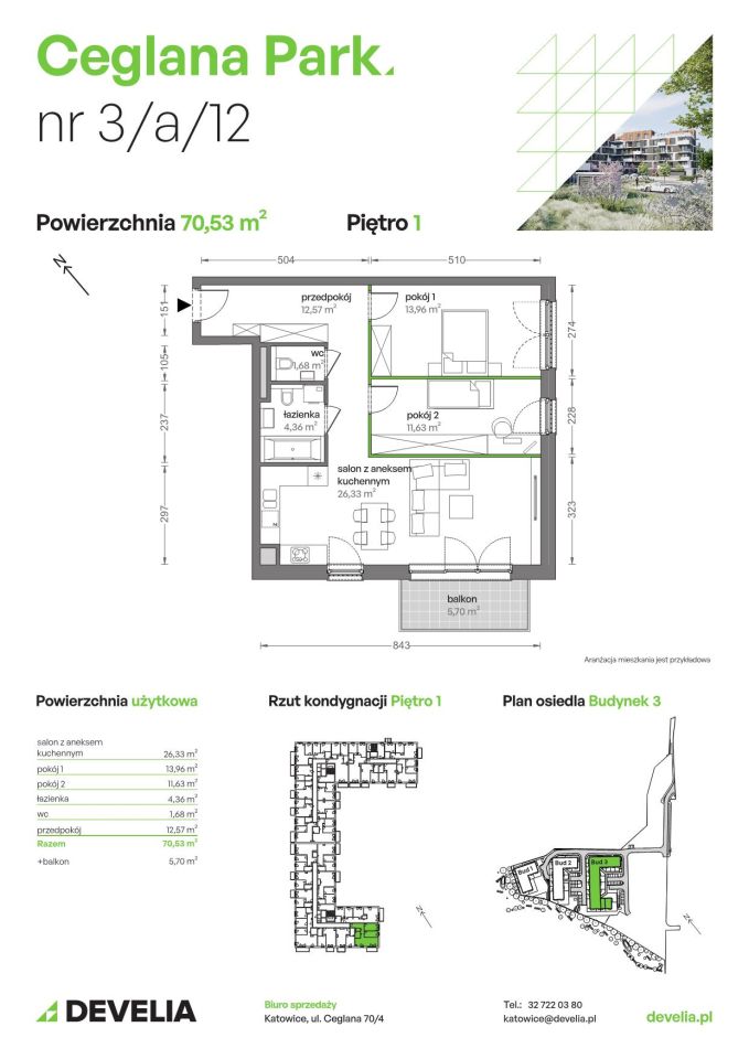Mieszkanie 3-pokojowe Katowice Brynów, ul. Ceglana. Zdjęcie 7